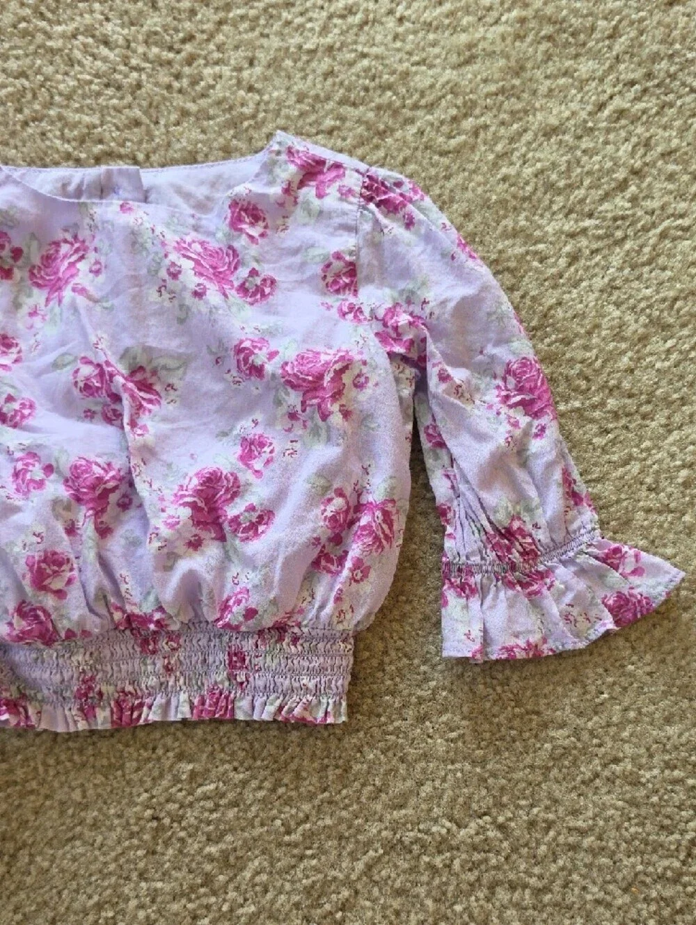 Janie and Jack Toddler Girls Pink Floral Blouse Size 2T